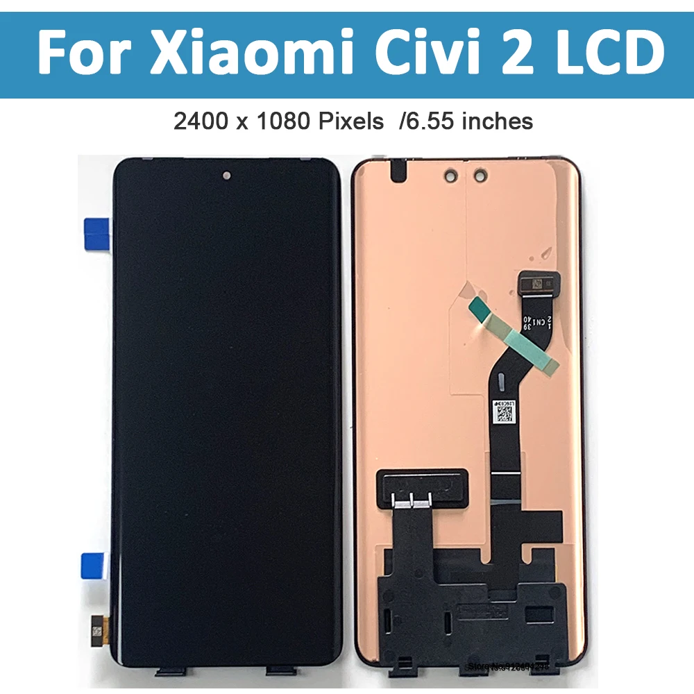 AMOLED 6.55'' For Xiaomi Civi 2 LCD Display Touch Screen Digitizer Panel Assembly For Xiaomi Civi2 Display Replacement Parts