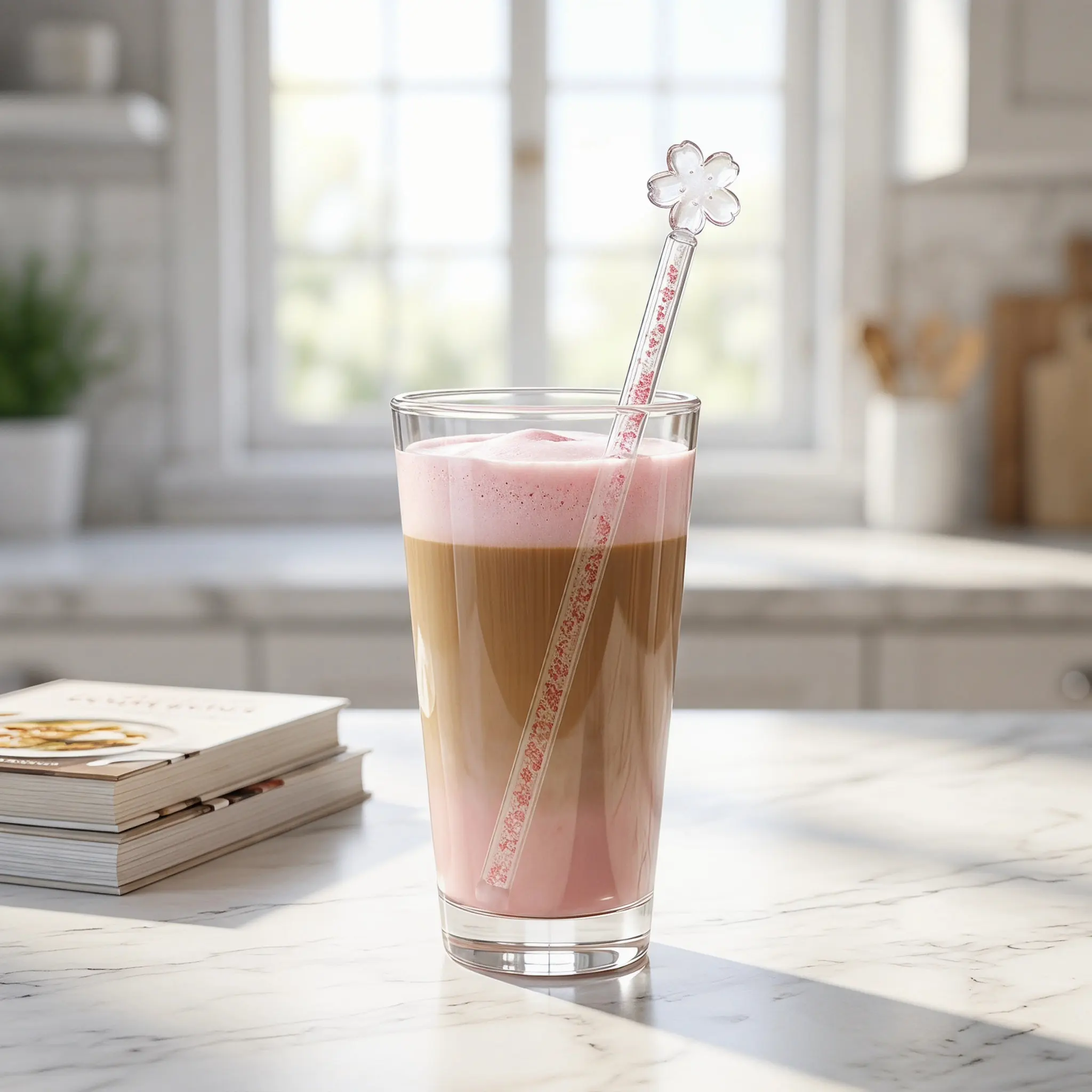 Premium Glass Stirring Rods Flower Style Multi Use Bar Stirrer for Cocktails Coffee Milk Tea Juice Wine Liquor Mixing