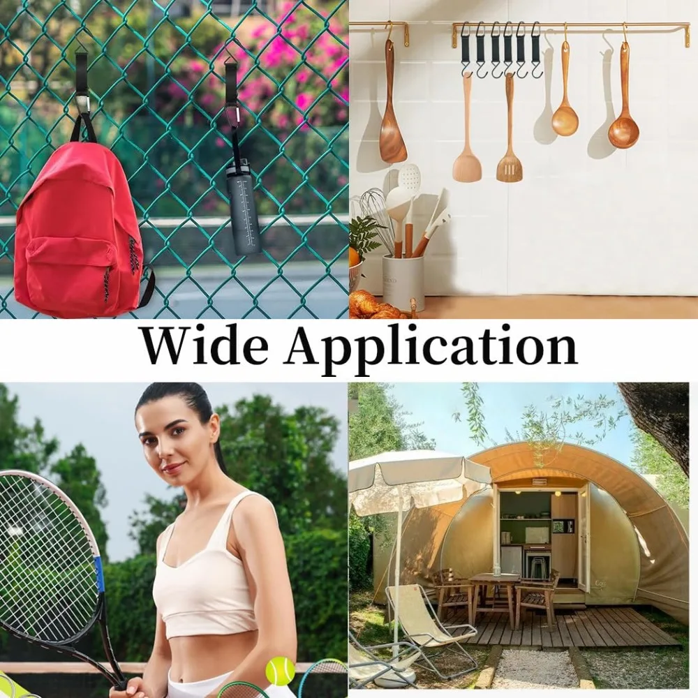 Nylon Backpack Hooks ​​Durable ​​Adjustable Fence Hooks for Baseball Bag​​ Safety Buckles​​ ​​Weather-Resistant​​