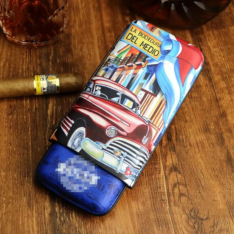 휴대용 클래식 시가 여행 케이스 가죽 포켓 쿠바 시가 - Travel Accessories Gifts For Men 리뷰 및 가격