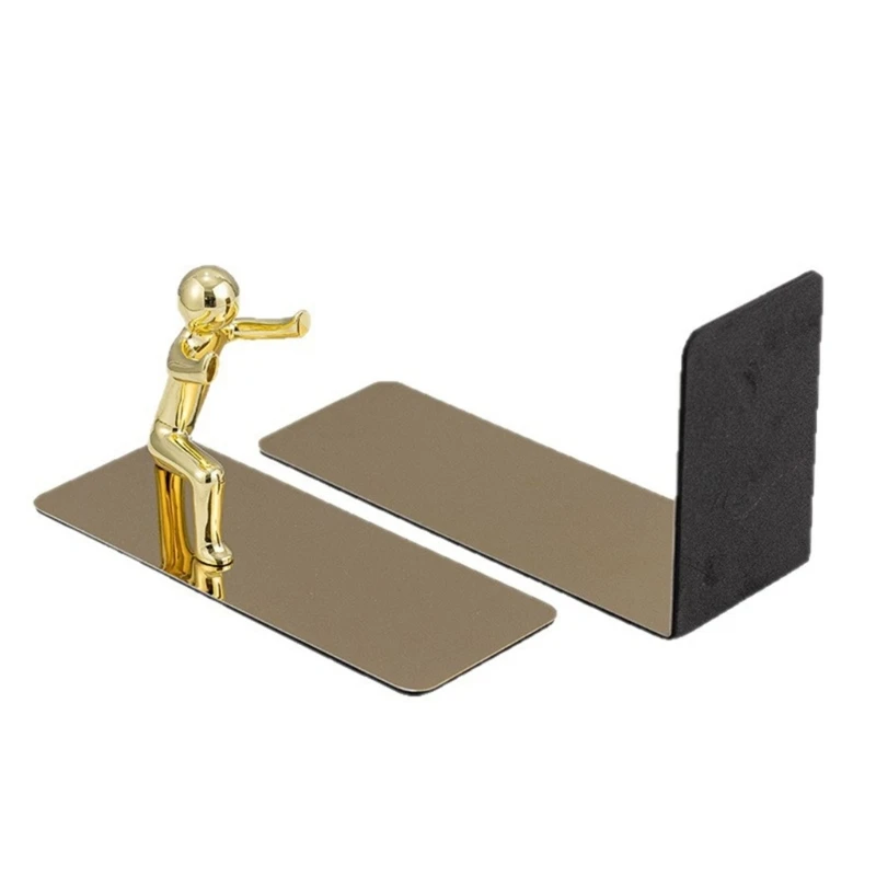 

Kung Fu Man Bookends Decorative Bookends Metal Book End Book Holders Shelf Book Stoppers for Library Office 601E