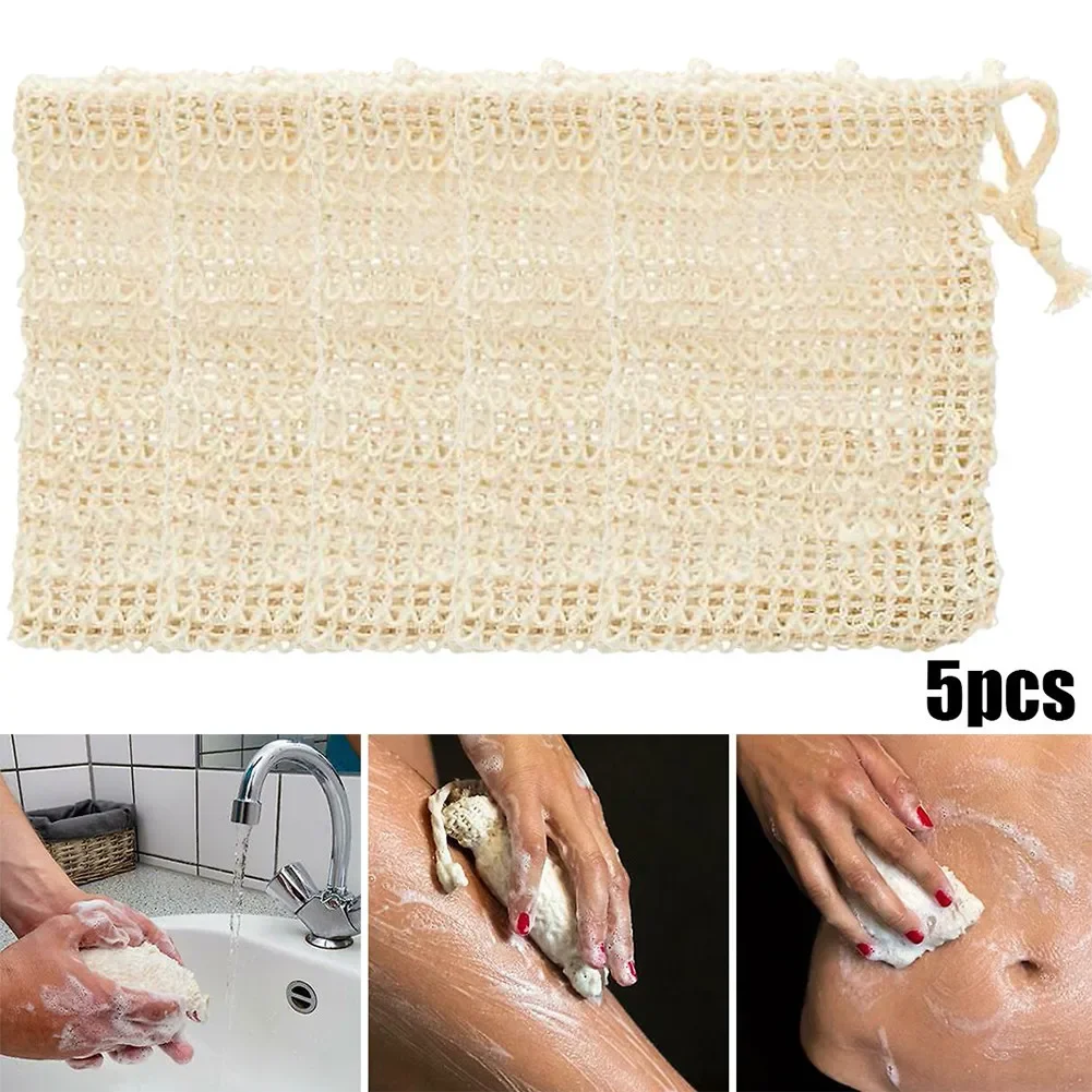 Bathroom Soap Bags Eco Friendly For Lathering Soap For Producing Foam Natural Replacement Sisal Soap Saver Holder