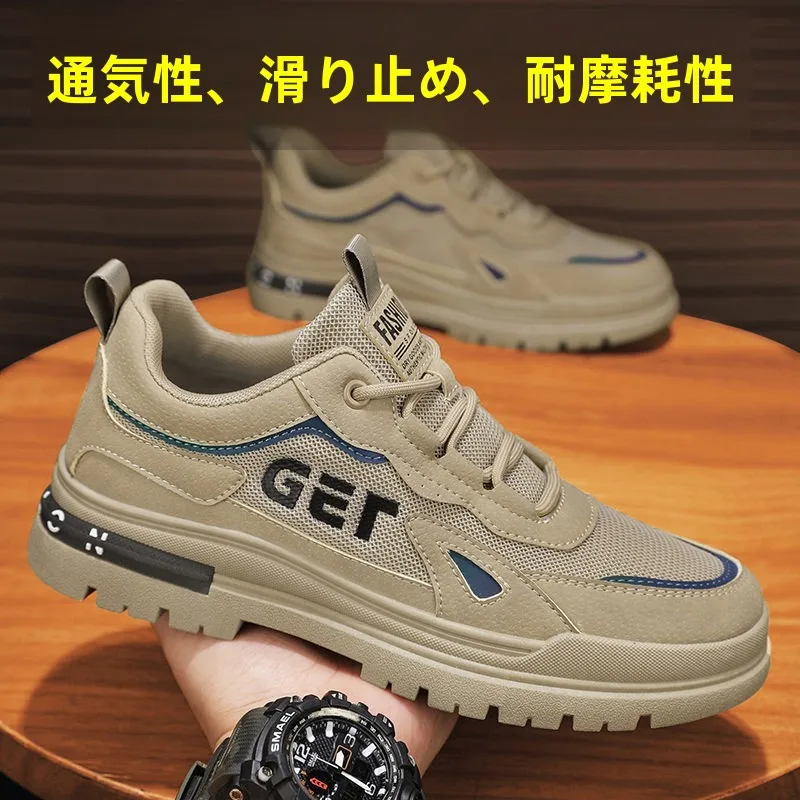 

Мужские летние рабочие спортивные дышащие нескользящие повседневные рабочие ботинки, идеально подходящие для строительных площадок, новая модель 2025 года