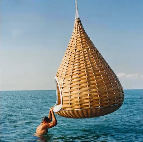 Outdoor hammock rattan sofa circular swing homestay hotel outdoor courtyard bird's nest garden hanging chair weaving bed