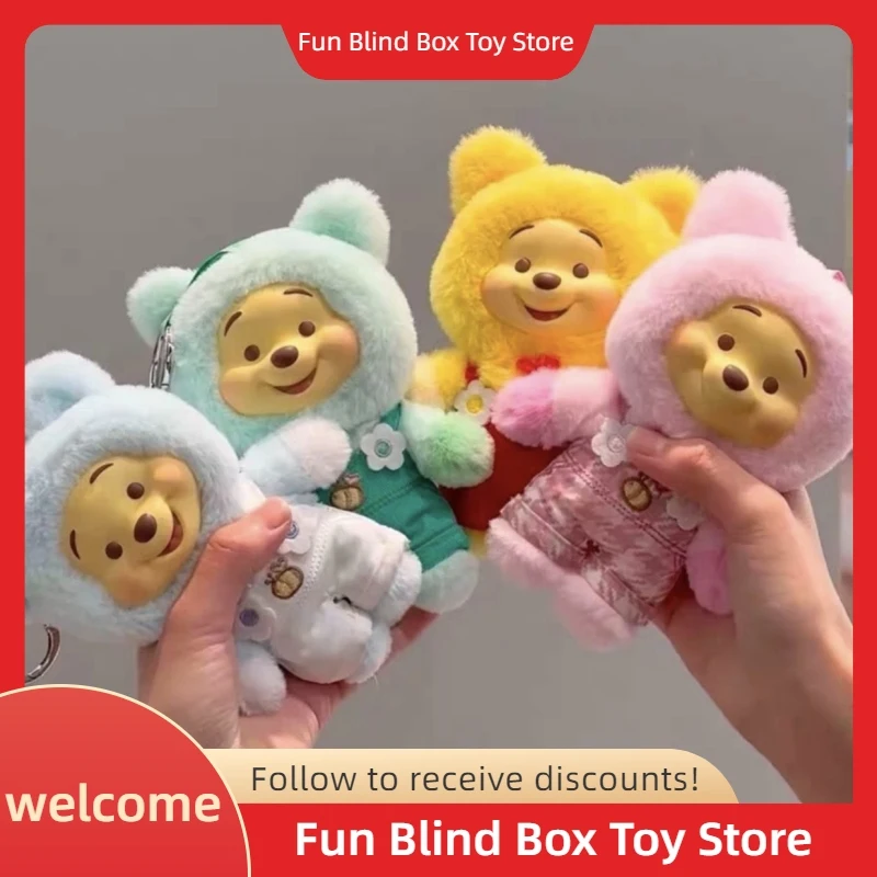 

2025 Disney Winnie The Pooh Candy Series Blind Box Kawaii Vinyl Face Pendant Pupu Bear Doll Toy Collectible Trendy Surprise Gift