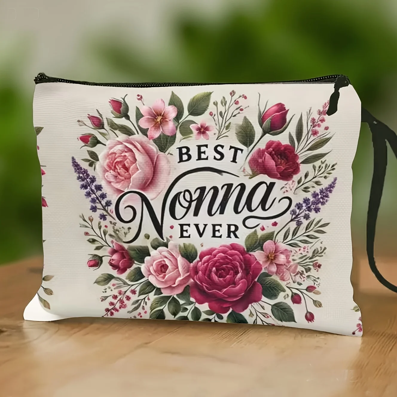 BEST NONNA EVER Makeup Bag Travel Accessories Organizer Toiletry Bag with   Suitable for Holiday and Birthday Gifts