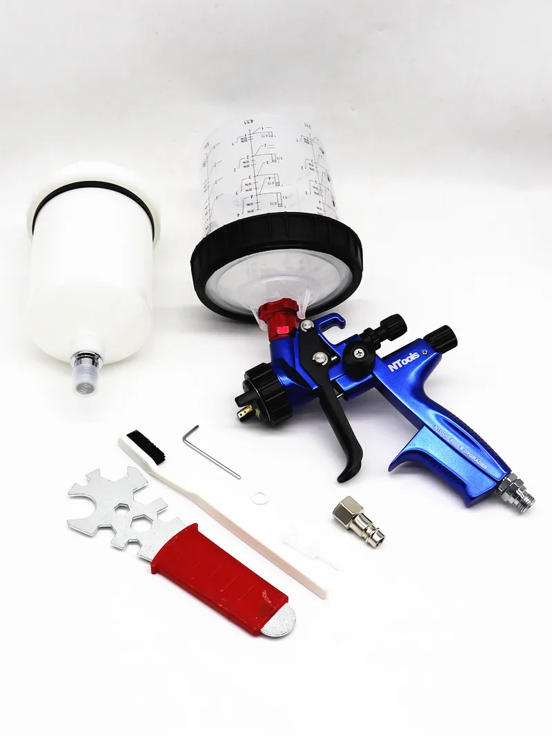 High Quality 4000B HVLP With mixing cup Spray Gun 1.3 Stainless Steel Nozzle Professional Sprayer Paint Airbrush For Car Paintin