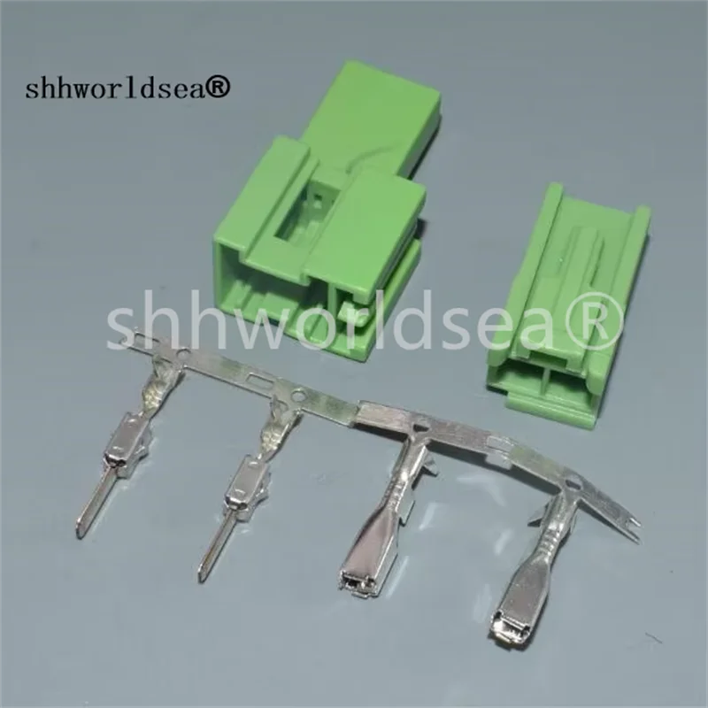 Shhworldsea Green 2pin Speaker plug Auto Stereo plug Lamp connector Auto Bass socket Car electric Connector For Mercedes For BMW