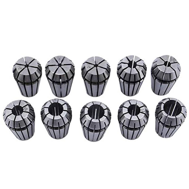 -FTGT 10PCS Spring Collet ER16 Collet Chuck Motor Shaft Extension Rod Spindle Collet Lathe Tools Holder Inner 10MM