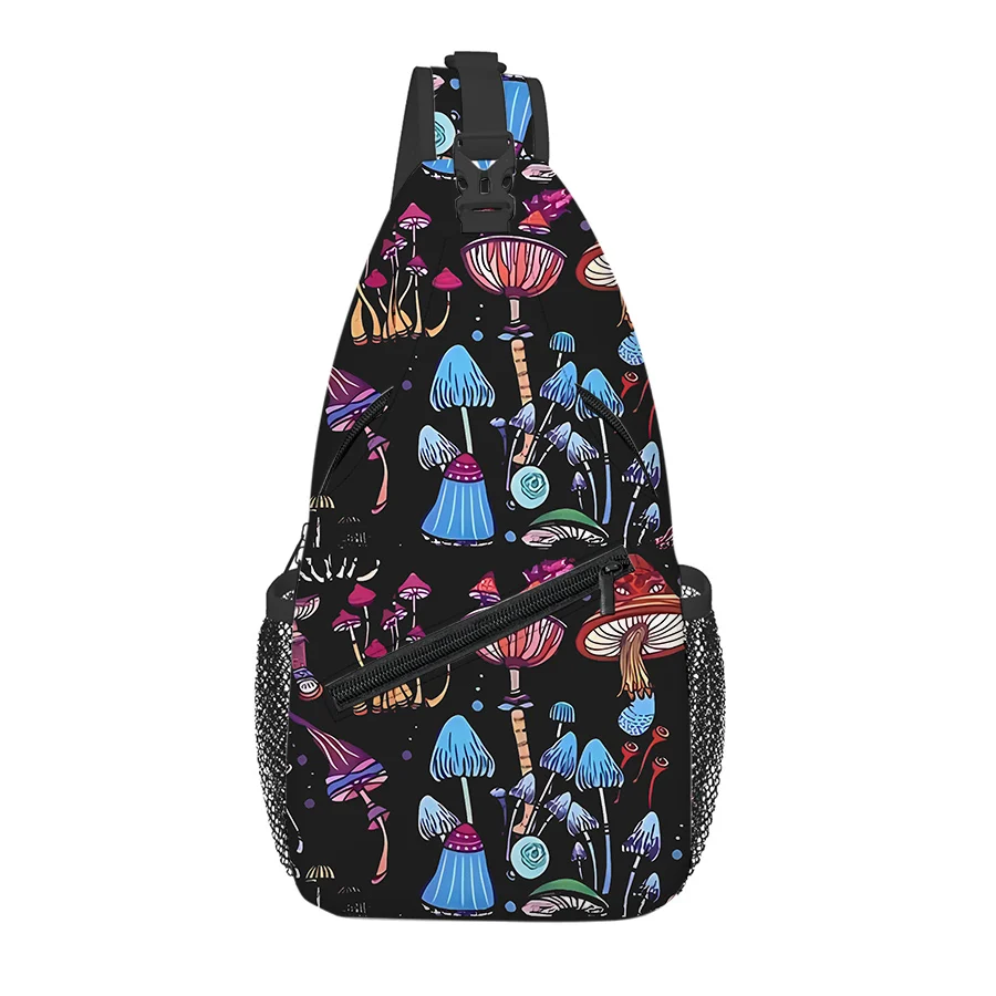 

Нагрудная сумка с грибным узором для мальчиков и девочек, лучший подарок, 3D мультфильм, большая вместительная спортивная сумка для отдыха, модная сумка для фитнеса для детей