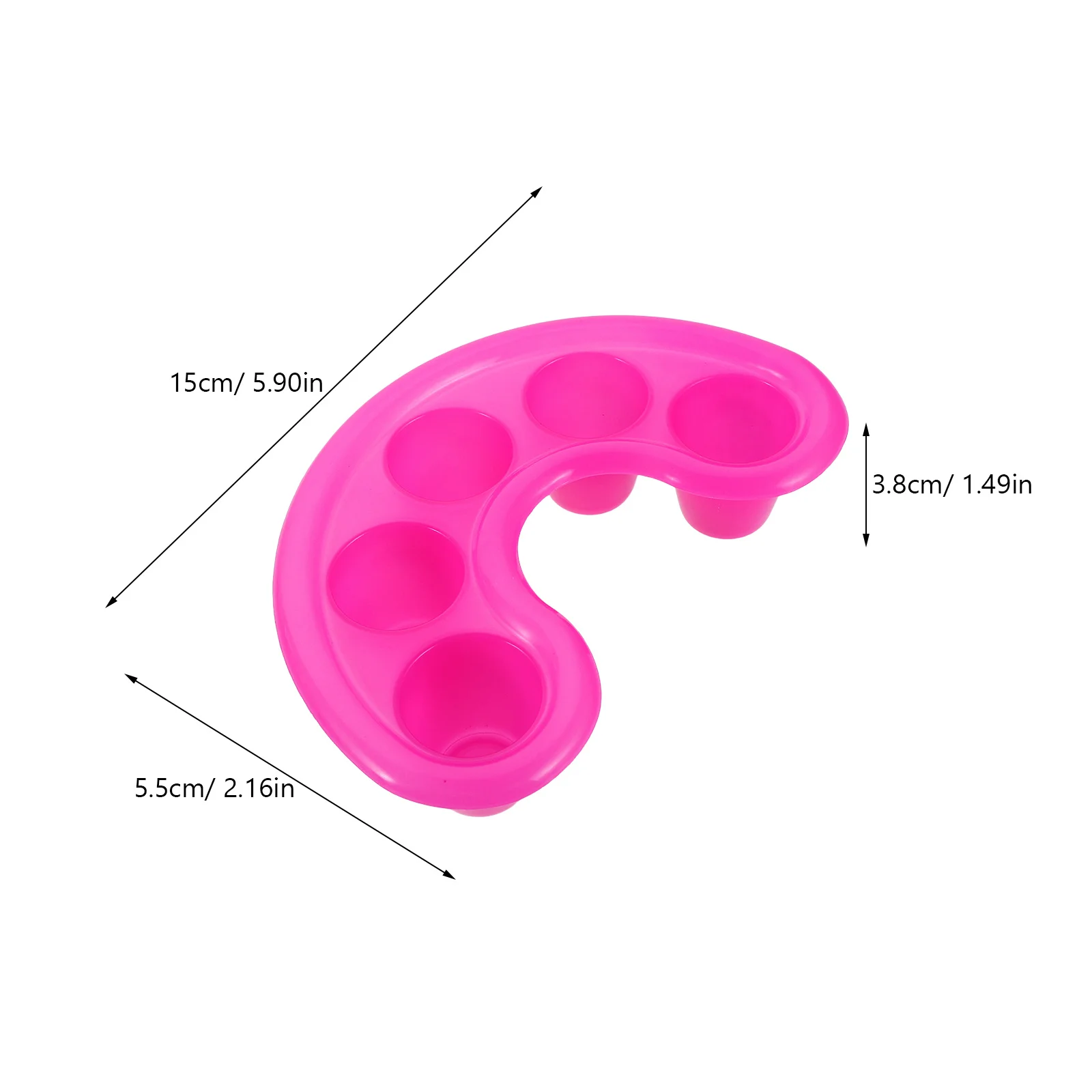 9 قطعة أداة مانيكير إصبع تمرغ السلطانيات مسمار نقع قبالة السلطانية خمسة إصبع تصميم مزيل طلاء الأظافر السلطانية نابضة بالحياة اللون مانيكير