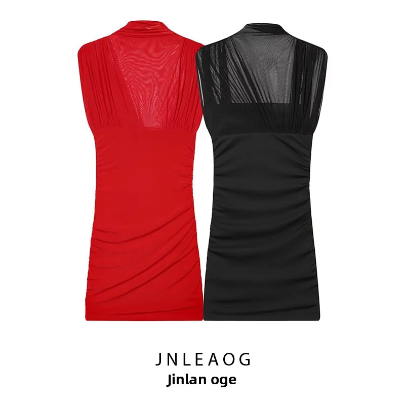 JNLEAOG Autumn New Sle Women's Design ort Dr Me Splicing Eye-ching Personali Polyester Fiber Casual Dr