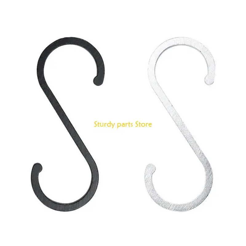 97QC Алюминиевого сплава Shork Hook Heavy Duty S Hangers Kitchen Railing Holder Holder для подвесы для одежды растений горшки