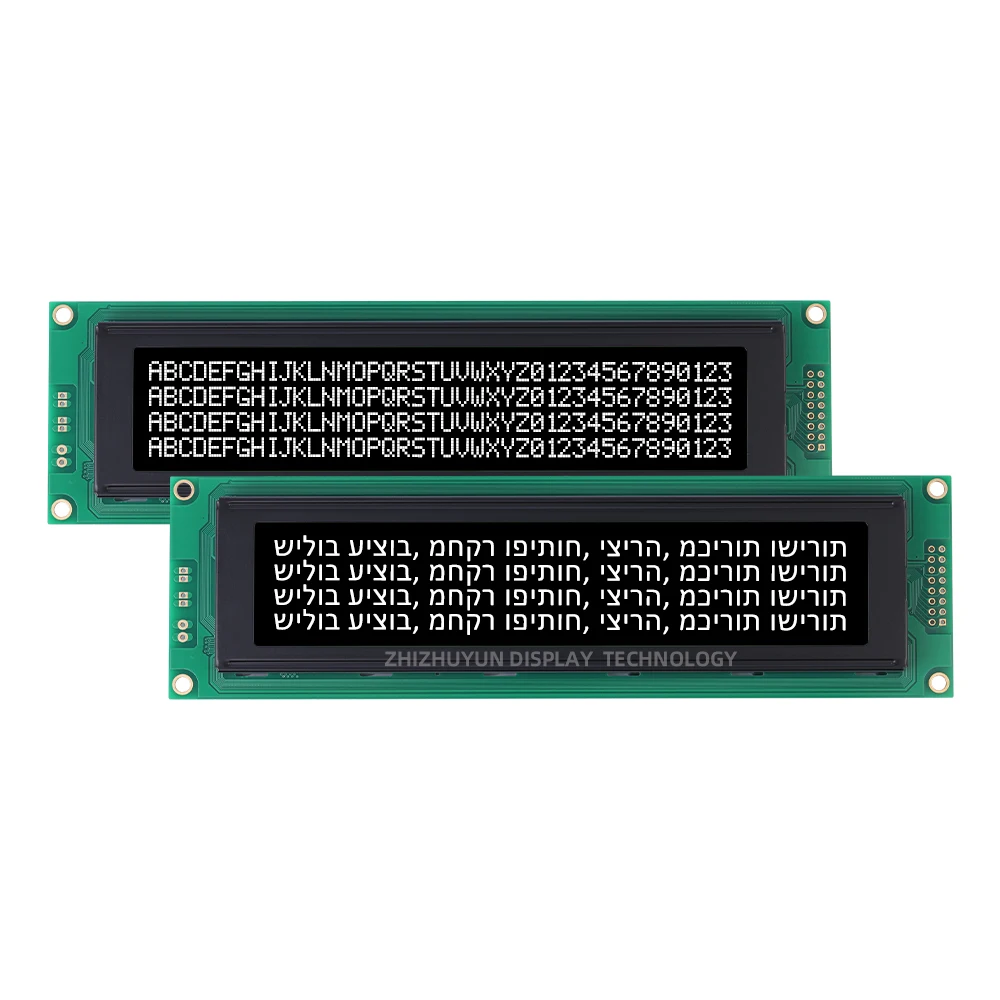 Garantía de Calidad 4004A2 hebreo 5V 40x4 4004 caracteres módulo LCD luz verde 190x54x13,1 MM