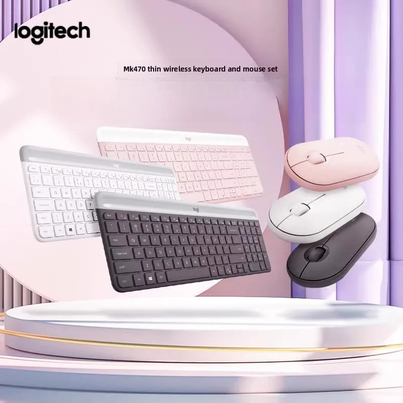 

MK470 Беспроводная клавиатура и мышь, бесшумная офисная настольная клавиатура и мышь для ноутбука