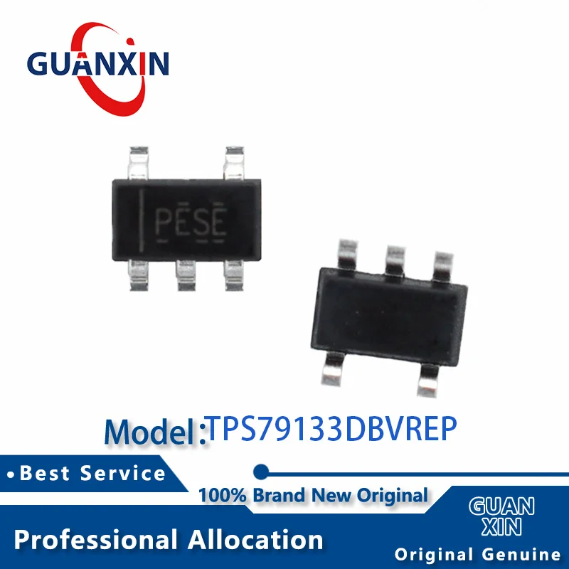 

100% New electronics TPS79133DBVREP SOT23-5 Marking PESE TPS79133