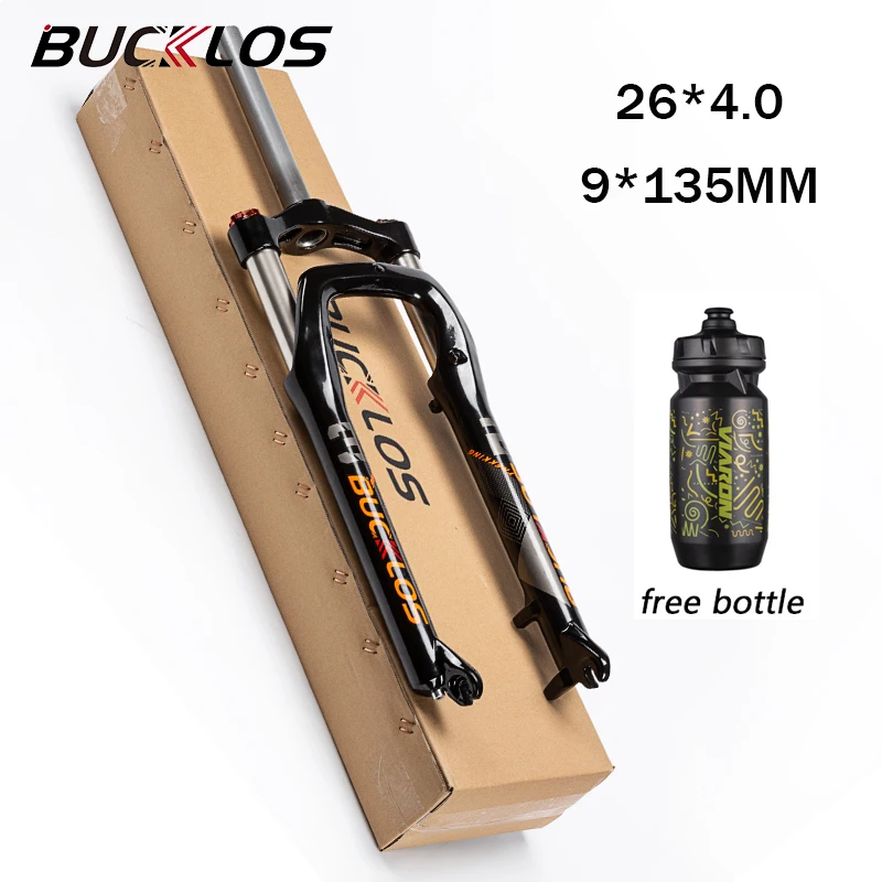 

BUCKLOS 26*4.0 Bicycle Forks Air Suspension E-Bike Fork 9*135mm Snow Beach Bike Forks 4.0 Tire MTB Forks Fit Disc Brake