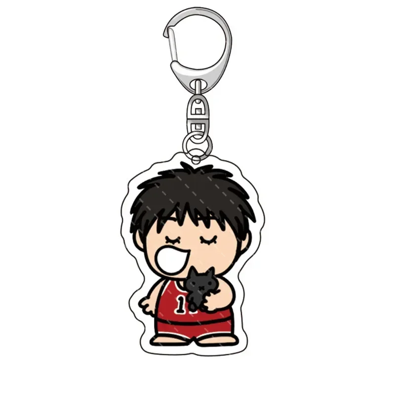 Slam Dunk Acrylic Keychain Akagi Hanamichi Sakuragi Rukawa Miyagi Mitsui Cartoon Figure Cosplay Acrylic Cute Pendant KeyRing New