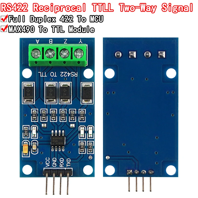 RS422 Mutual Conversion TTL Two-way Signal Module Full Duplex 422 Turn Single Chip MAX490 To TTL Module RS422 Mutual Conversion