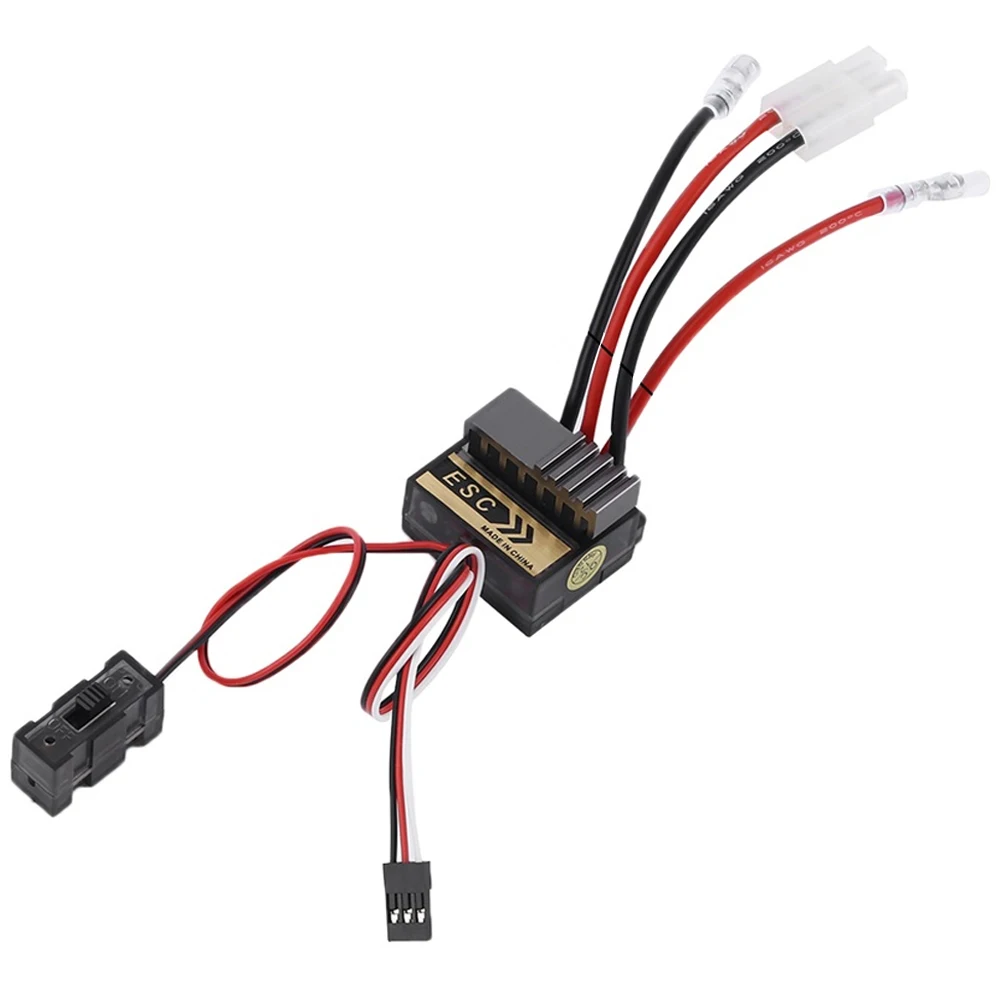 RC 320A Brushed ESC Speed Controller 7.2-16V 2-4S Lipo 5.6V/2A Output With Heat Sink For 1/8 1/10 RC Electric Car Truck Buggy