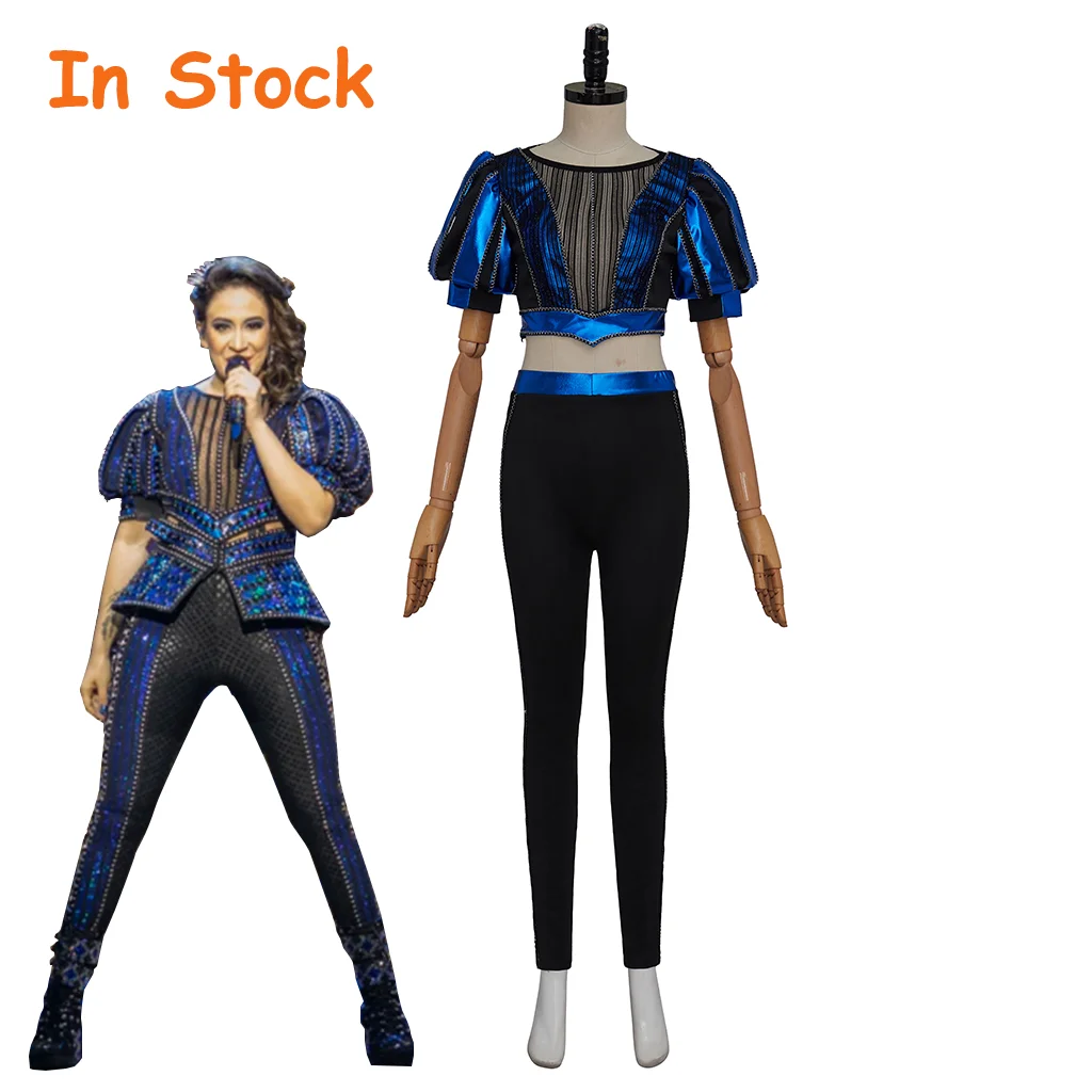 In Stock six the musical catherine parr Cosplay Women Two piece Stage Singer Outfits Halloween Costume Fancy Party Suit