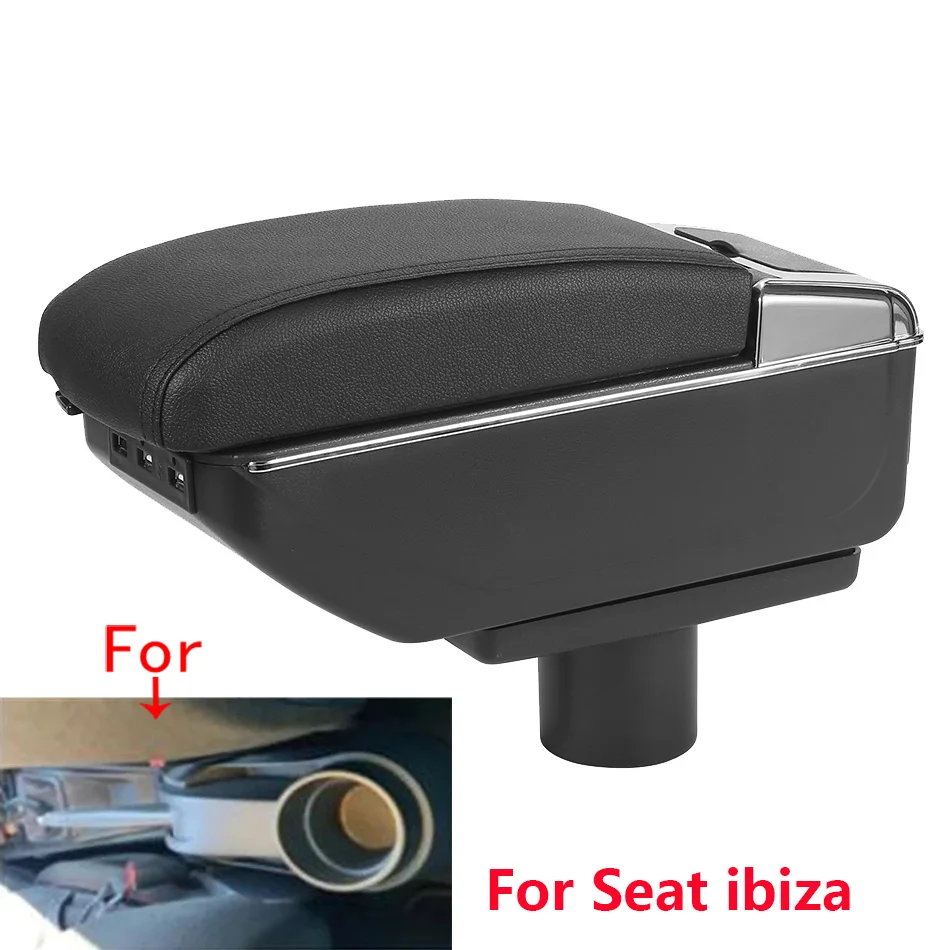 For Seat Ibiza Armrest Box For Seat Ibiza 6j Ibiza 6L Car Armrest Retrofit parts Storage box Car Accessories Interior details