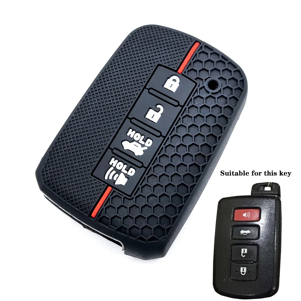 Fashion For Toyota Highlander RAV4 Camry Avalon Corolla 2016 2017 Silicone Car Remote Fob Case Protector Rubber Key Cover Shell