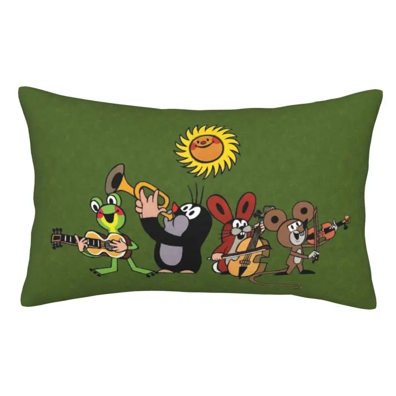 

Custom Nordic Style Krtek Mole Friends Cartoon Cushion Covers Soft Little Maulwurf Pillow Case for Bed Sofa Rectangle Pillowcase