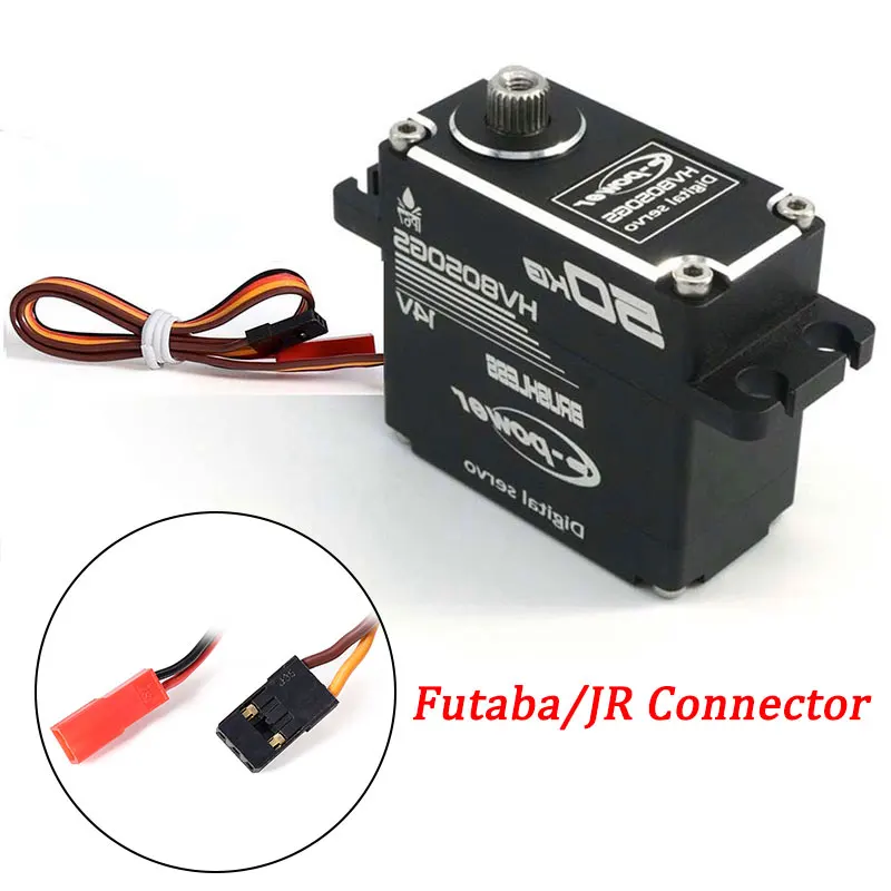 Serwo 50KG E-Power Wodoodporne BLS-HV8050GS 180 ° /270 ° /360 °   Aluminiowy, cyfrowy silnik bezszczotkowy 14V HV do samochodów RC 1/5, ciężarówek i łodzi.