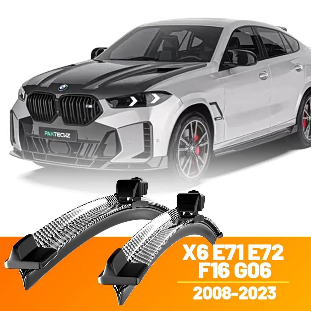 2 stücke Frontscheibe Scheibenwischerblätter Carbon Faser Scheibenwischer Für BMW X6 E71 E72 F16 G06 2008-2023 2012 2013 2014 2019 2020