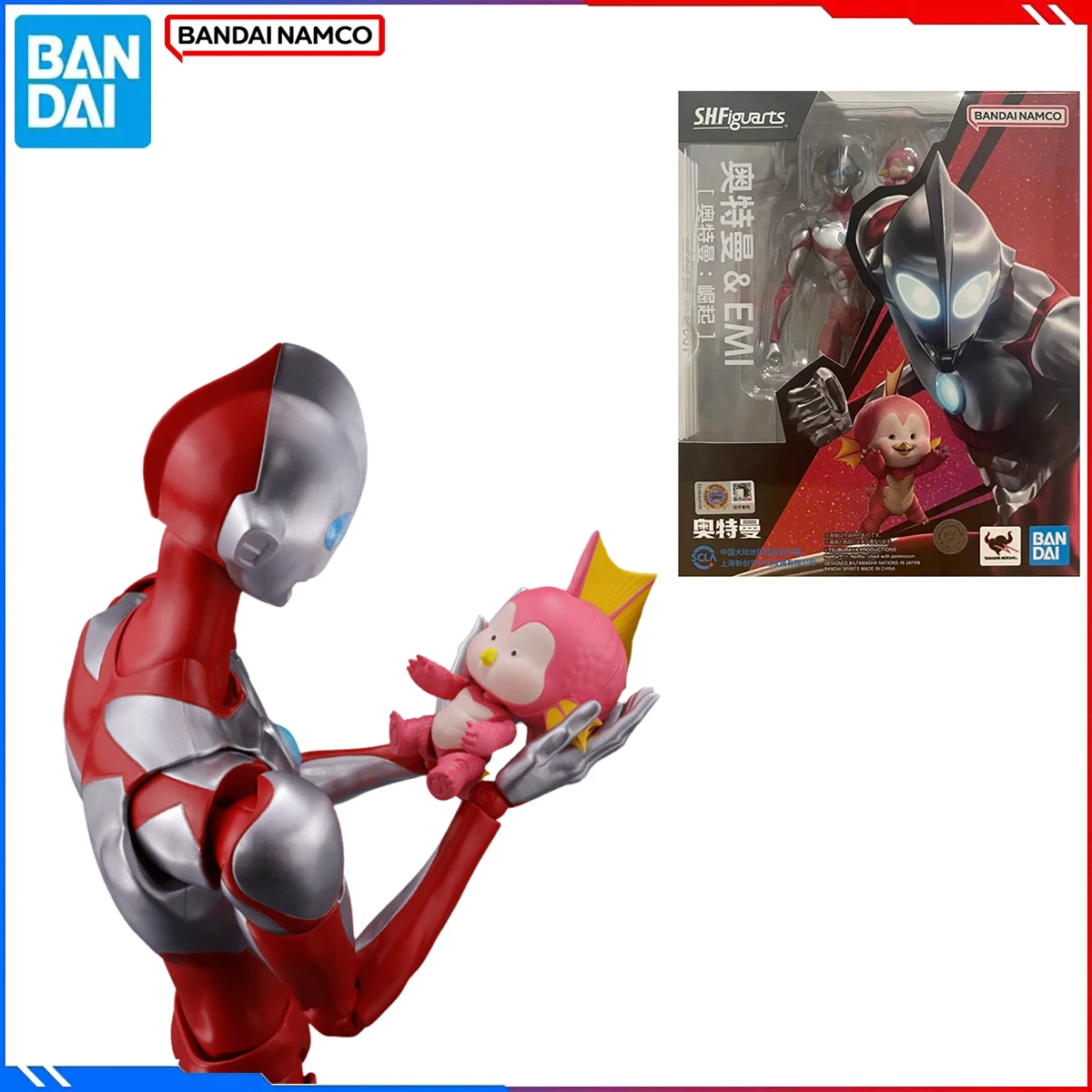 

Genuine Bandai Original Ultraman Figure Model Kits S.H.Figuarts Anime Figures ULTRAMAN: RISING Action Model Toys Gift for Kids