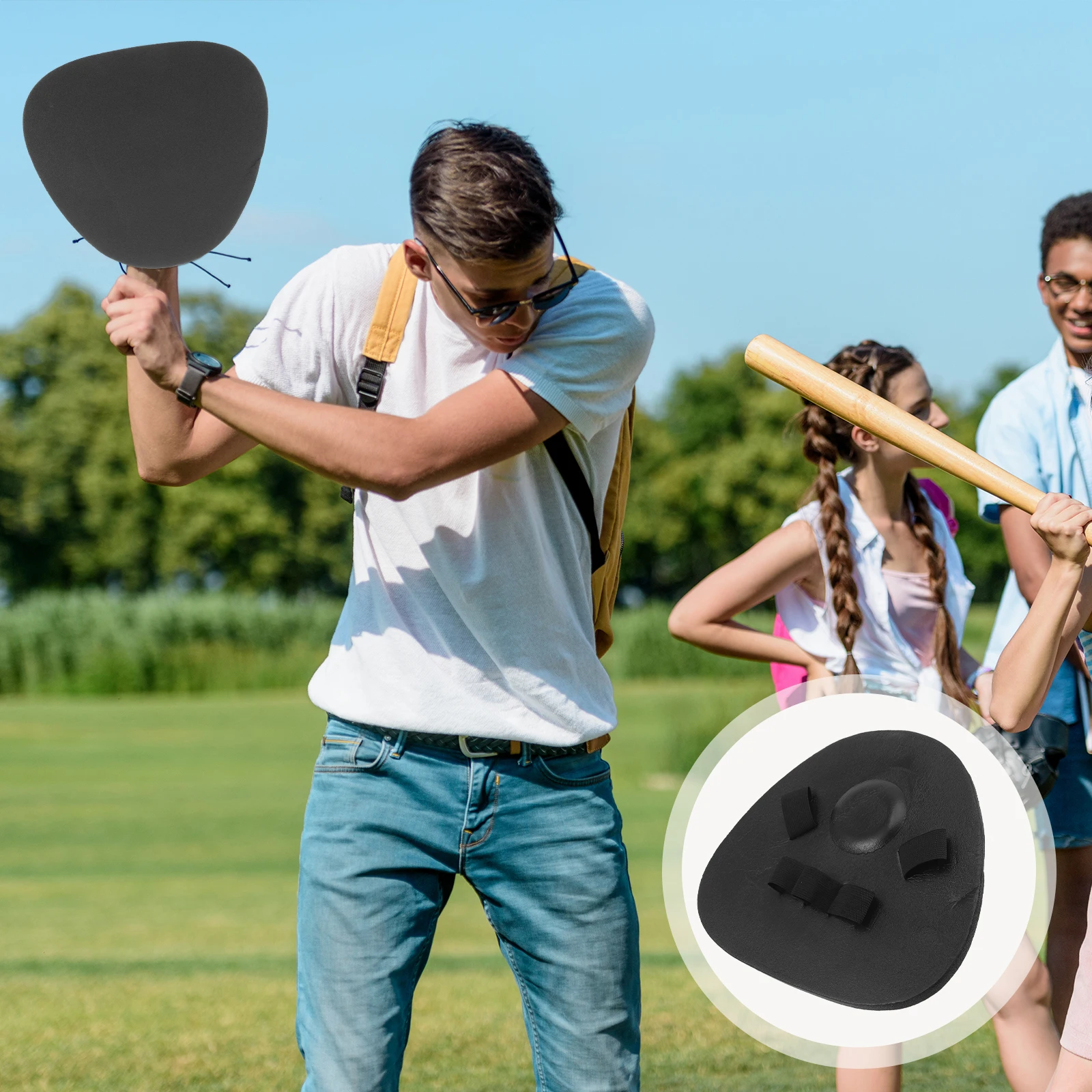 

Baseball Training Gloves Black Softball Foam Sports Equipment Catch Miss Durable Anti Skid High Density Cushioning Palm Finger