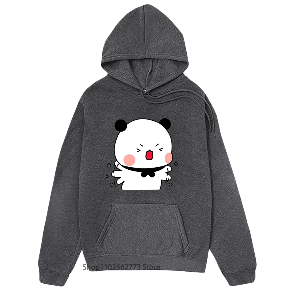 Bubu and Dudu Hoodie Kawaii Graphic Panda Bear Love Sweatshirt Men's Clothing for Women Cartoon Clothes Female Pullover Harajuku