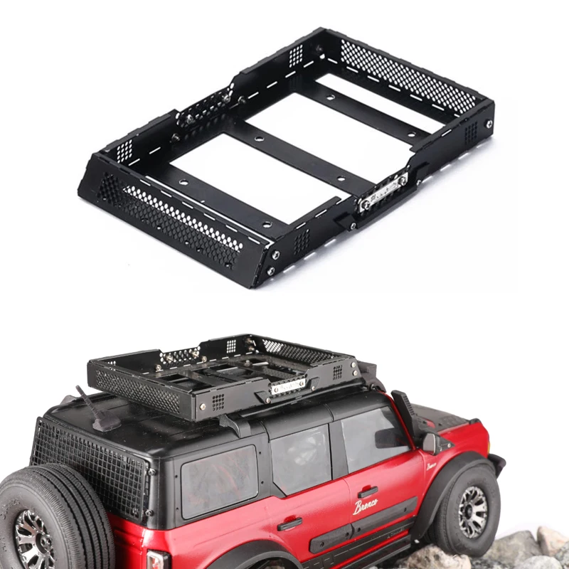 CGRC TRX4M Metal Stereo Roof Rack Luggage Shelf for 1/18 RC Crawler Car Traxxas TRX4-M Bronco Upgrade Parts