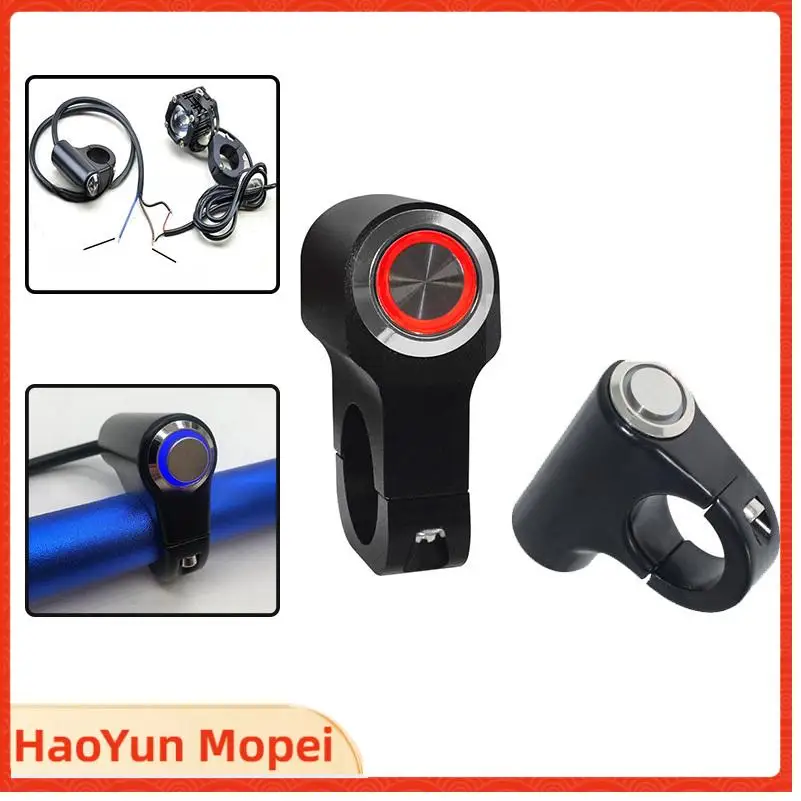 1PC Motorcycle Handlebar Switch On Off Push Button Switch Bicycle Motorcycle Tuning Part 22mm 7/8'' Universal