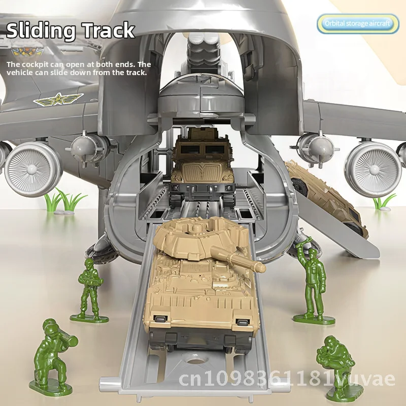 Peng Le Bao – modèle d'avion de chasse, jouet de Simulation pour enfants, avion de Transport transformant, modèle en plastique, thème de Base militaire