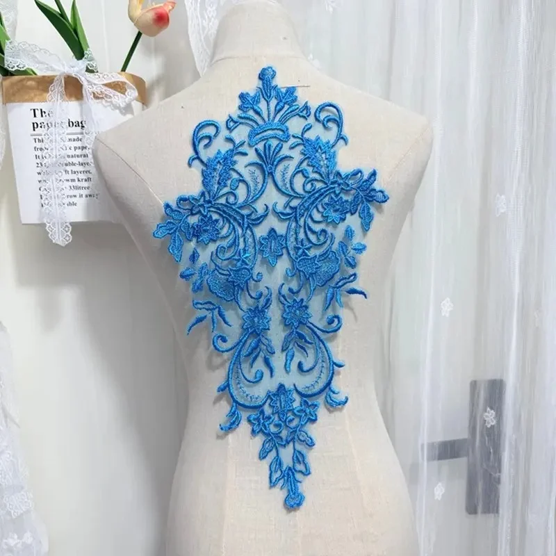 

2 Pieces, New Color Unique Pattern Embroidery Lace Decal Fabric, Handmade DIY Wedding Dress Clothing Decoration Accessories