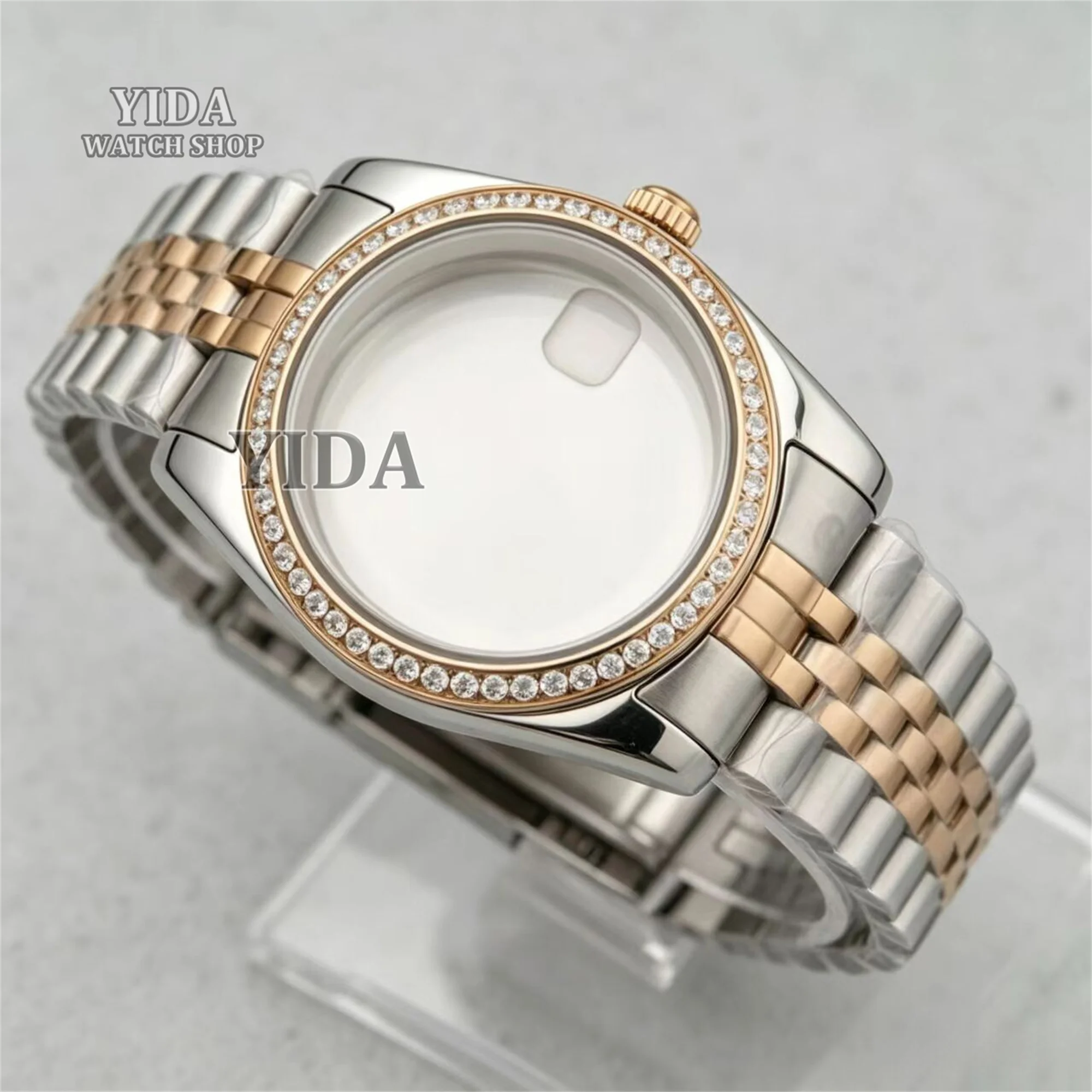 diamonds-watch-case-jubilee-strap-rose-gold-36-39mm-10atm-waterproof-sapphire-glass-fit-datejust-nh34-nh35-nh36-eta2824-movement