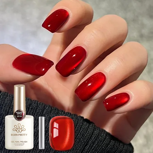 Imagen 2 del producto BORN PRETTY 15ml rojo oscuro verde gato Gel magnético Navidad invierno otoño brillo Soak Off UV Gel Nail Art barniz salón