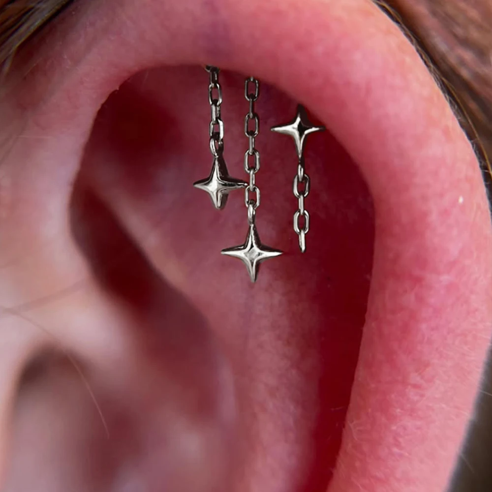 AIDE 1 Stück 925 Sterling Silber Ersatzteile Ketten Teil für Ohrstecker Piercing Creolen Tropfenohrring Damen Edlen Schmuck Geschenk – Detail 23