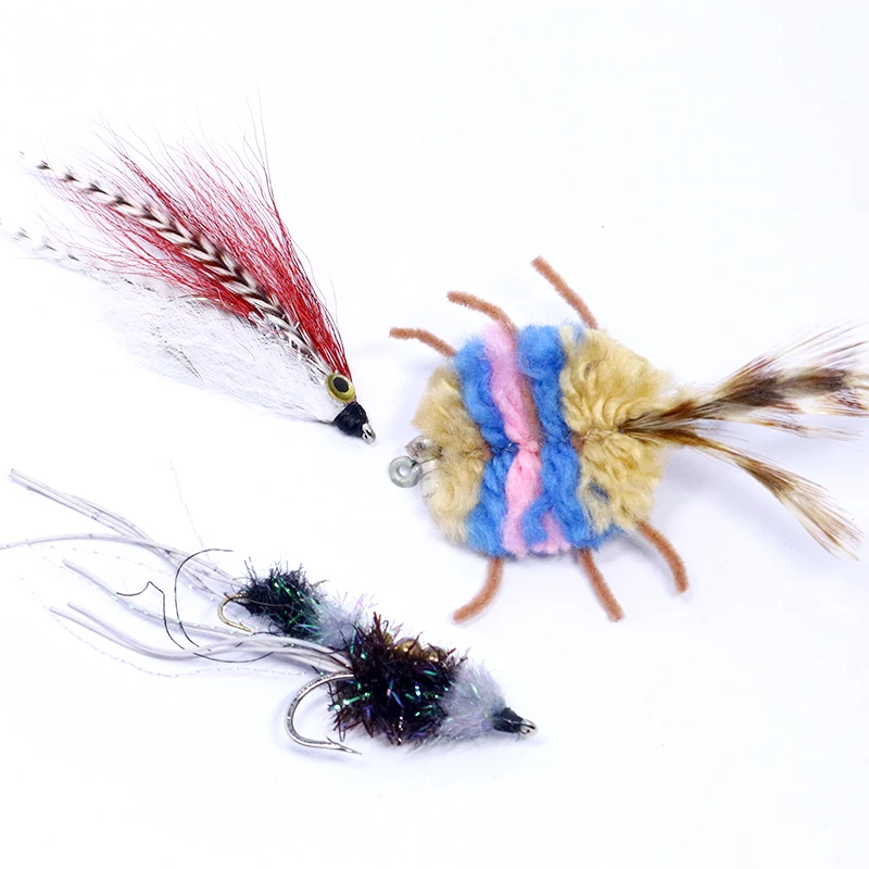 Persuader 2pcs boxed 2#-2/0 baitfish&crayfish style saltwater streamer flies seabass bonefish fly fishing artificial lure baits