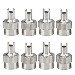 8Pcs Slotted Head Valve Stem Caps Leak-proof Car Tire Tool Cap Copper Wheel Tire Valve Lid Cover for Car Motorcycle