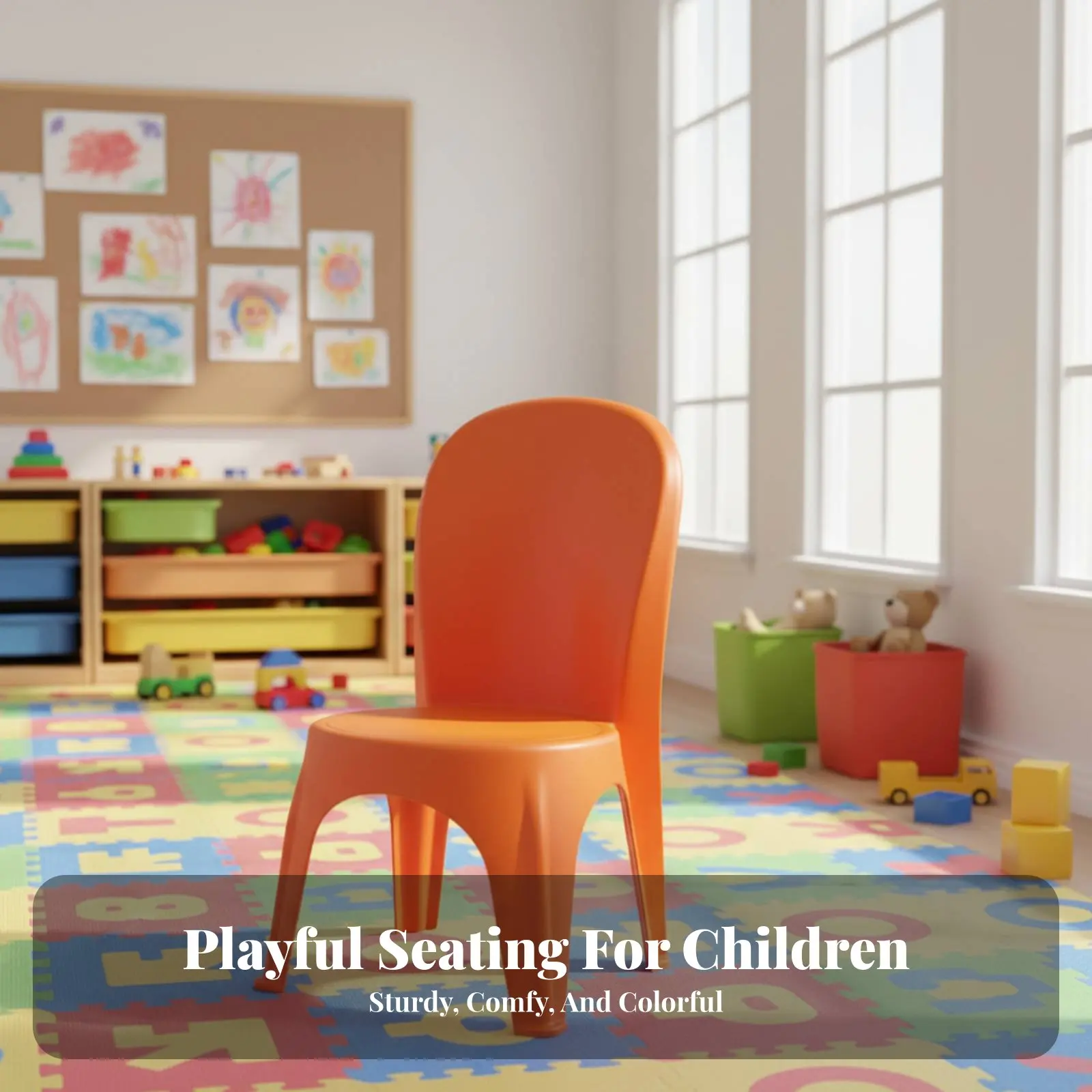 

Детский стул с мультяшной спинкой, утолщенный дизайн, долговечный, легко чистится, для малышей, дошкольников, игровой комнаты