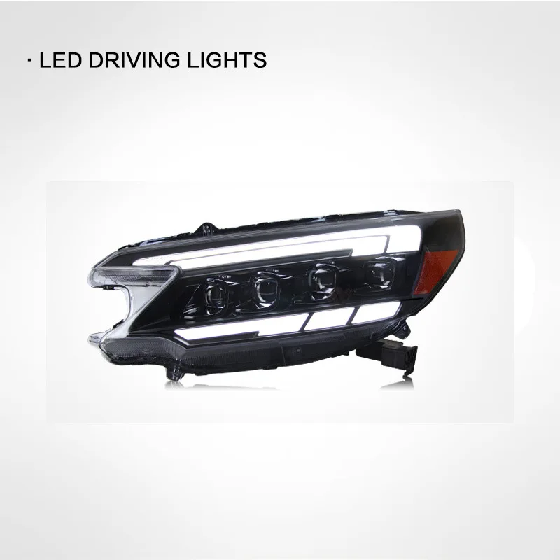 LED Car Headlight for Honda CRV CR-V 2012 2013 2014 Upgrade Projector 4 Lens ALL LED Dynamic Signal Lamp Front Lamp Assembly