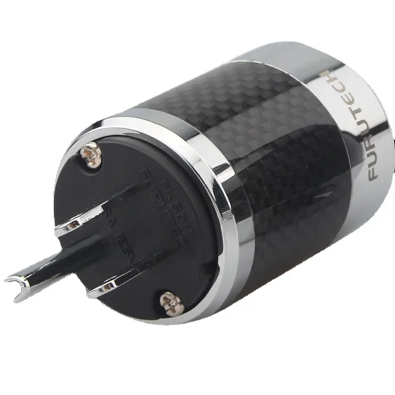 Adaptador de Audio HiFi Furutech FI50, rodio plateado, enchufe de alimentación CA de EE. UU. Y UE y conector IEC