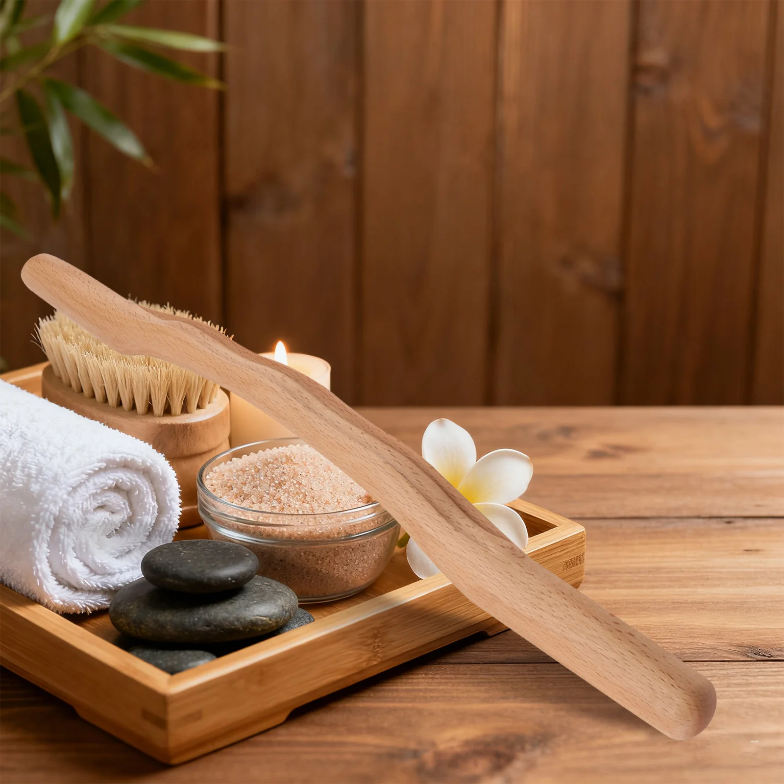 Barras de masaje de madera de primera calidad, palo de madera Guasha para raspar el cuerpo, masaje de pies, espalda, hombros, cuello, belleza portátil, 4 Uds.