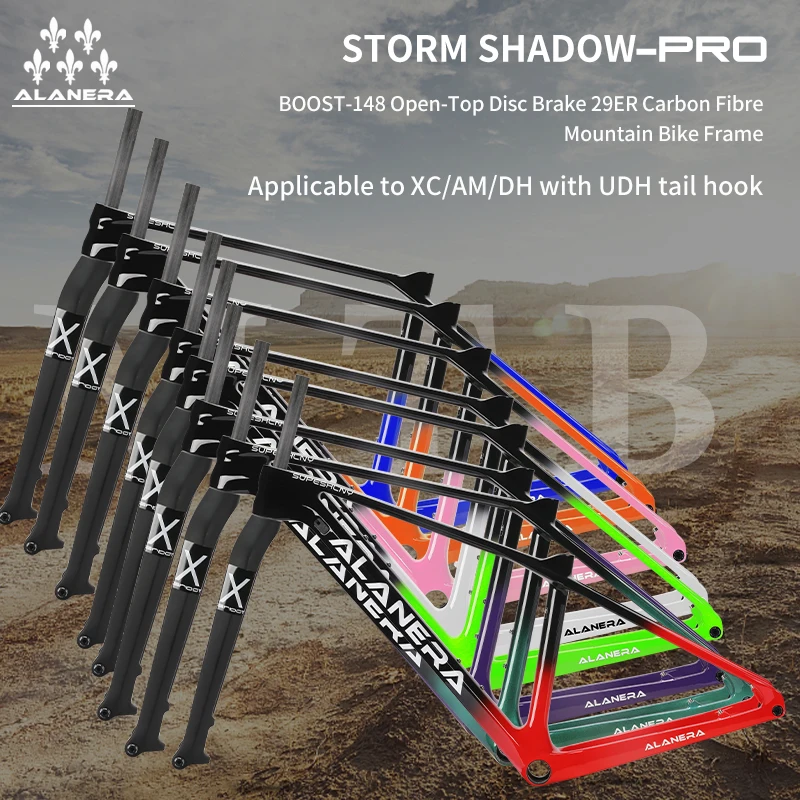 

T800 Mountain Bike frame Carbon Fiber MTB Frame BOOST 148 x12 open gear barrel extractor disc brake 29ER