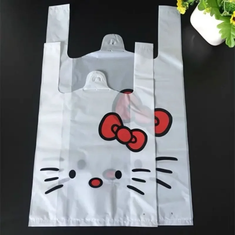 Sanrio cute cartoon wzór HelloKitty codzienne potrzeby gospodarstwa domowego kreatywny wysokiej jakości przenośny plastikowy worek na śmieci torba