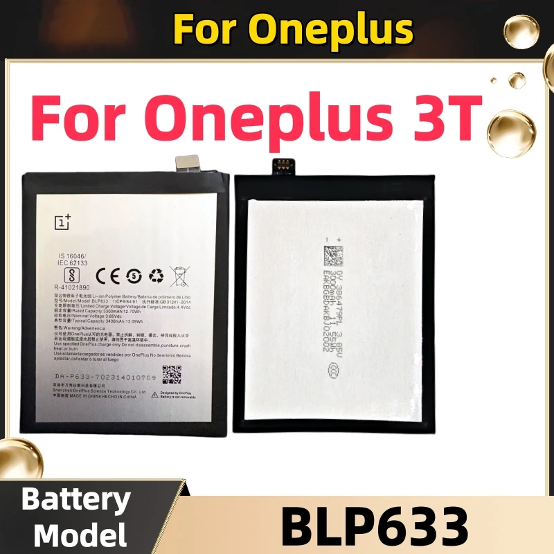 For Oneplus 3T Battery High Quality 3400mAh BLP633 Replacement For Oneplus Three T Smartphone Batteries track code Free Tools