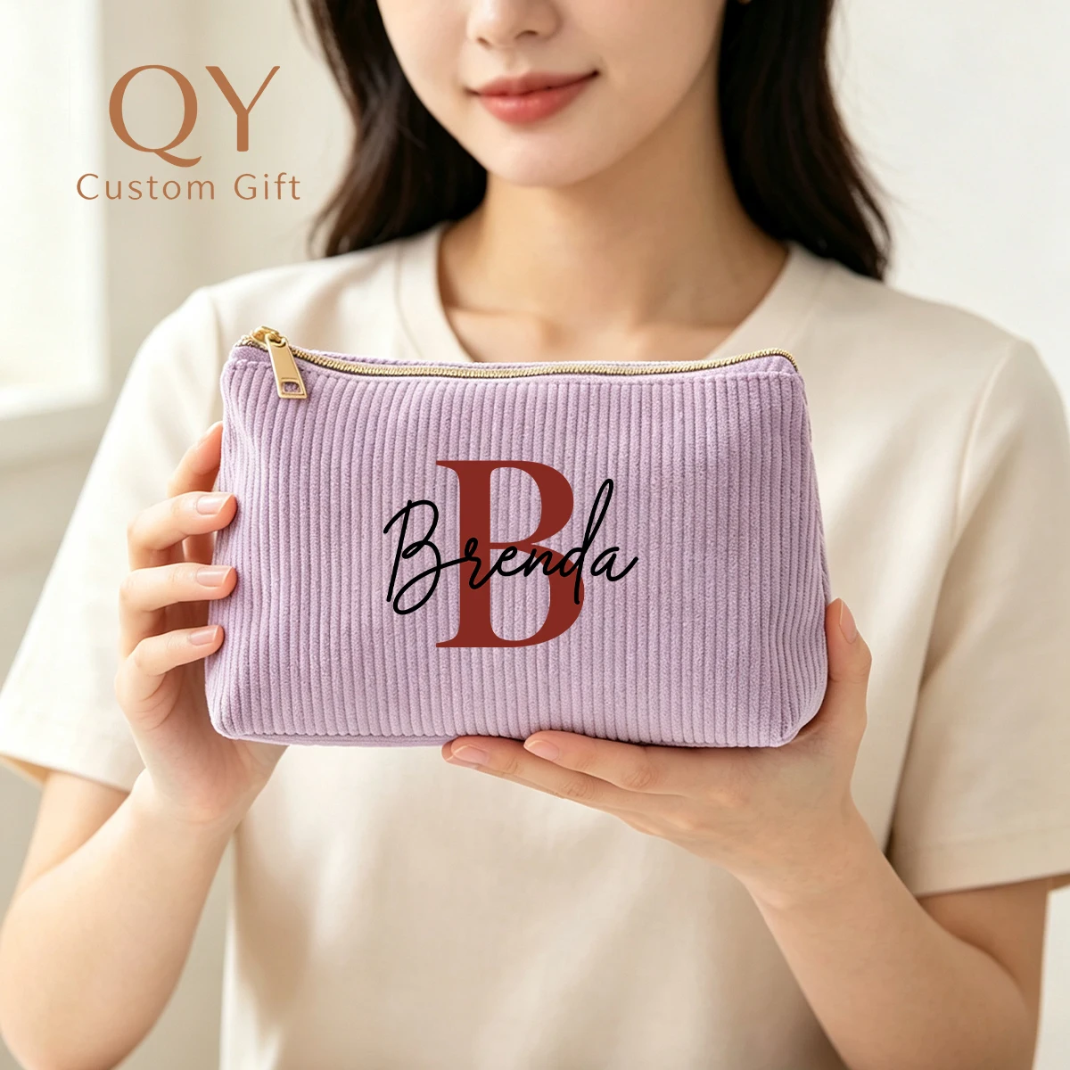 1pc Custom Name Gift Makeup Bag for Women Travel Portable Large-capacity Toiletries Storage Organizer Handbags Birthday Gifts